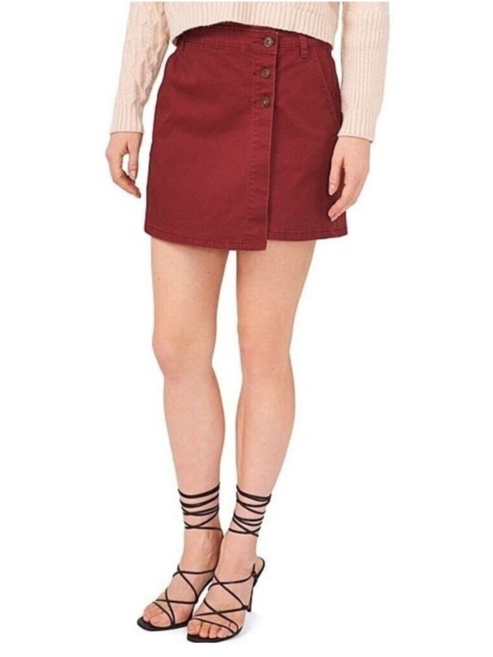 Chelsea & Violet
Asymmetrical Hem Pocketed Suede Denim Mini Skirt NWT $78
